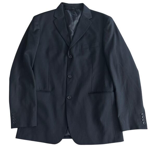 United Colors of Benetton Tailored Blazer Black Minimalist Jacket L